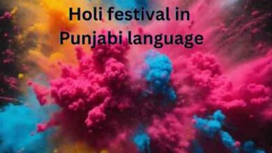 Holi festival in Punjabi language